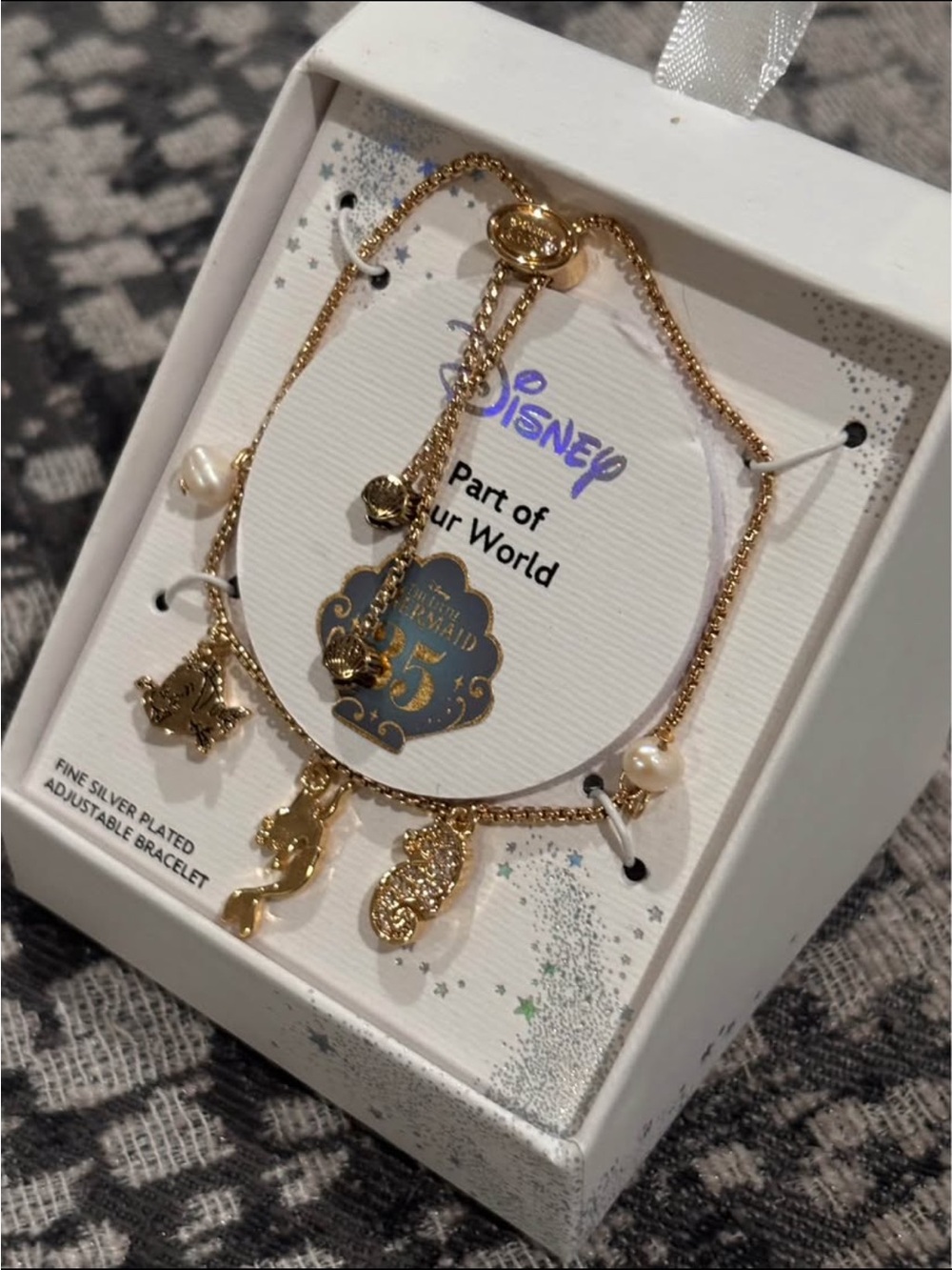Disney Little Mermaid Ariel Charm Bracelet 35th Anniversary Part of Your World - Picture 2 of 3